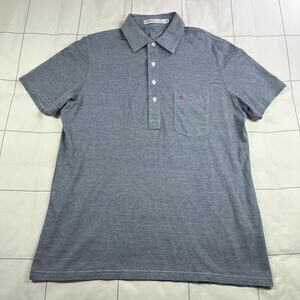 Criquet Polo Shirt Mens Medium Slim Fit Short Sleeve Pima Cotton Collared Casual